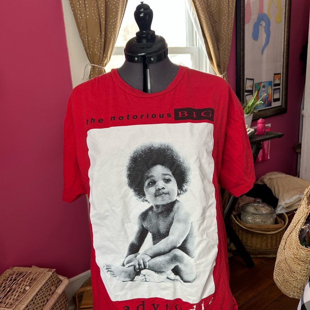 B.I.G Red Graphic Tee with Iconic Design